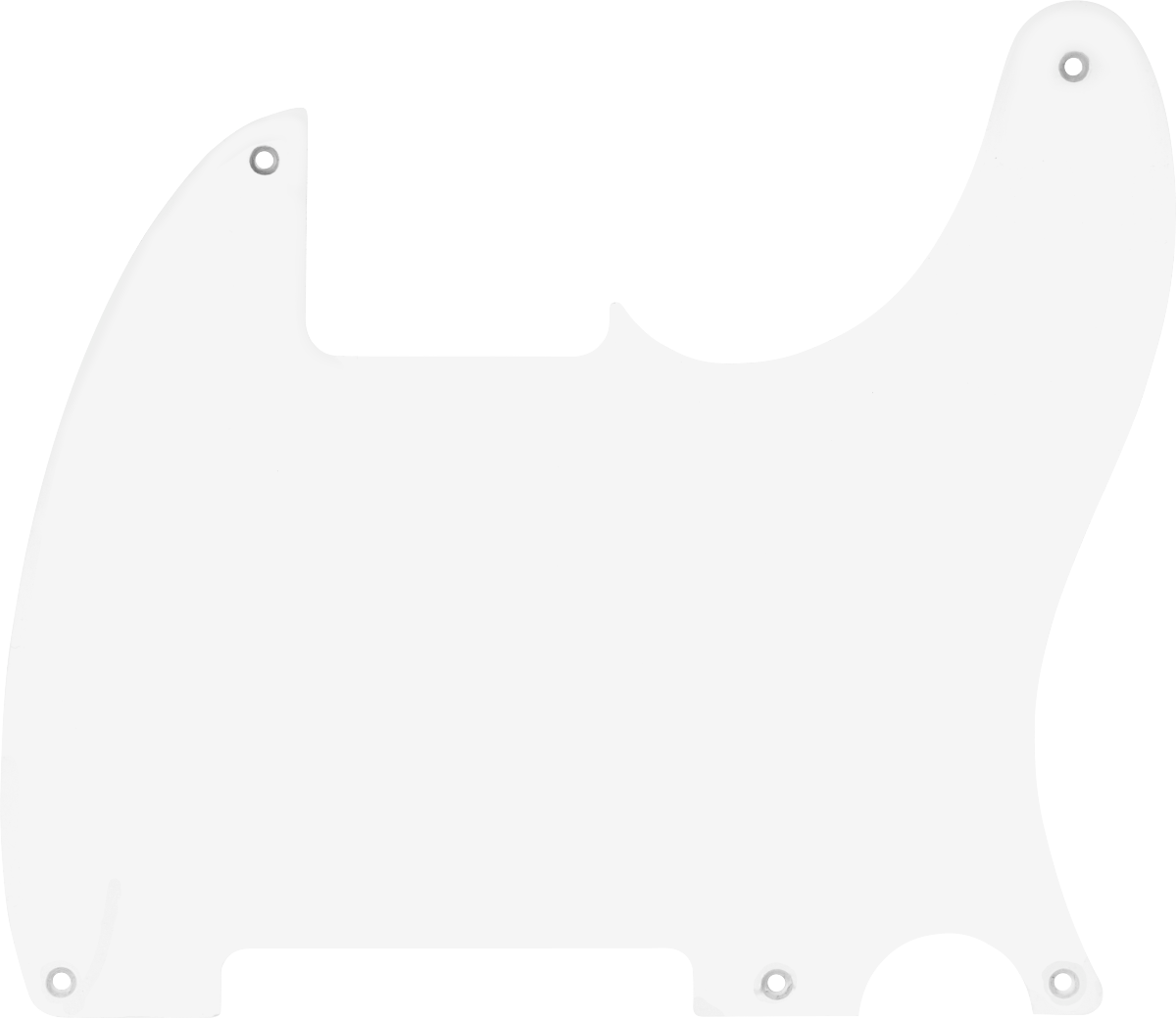 50's Esquire Pickguard, White, 1-Ply, 5-Hole Mount