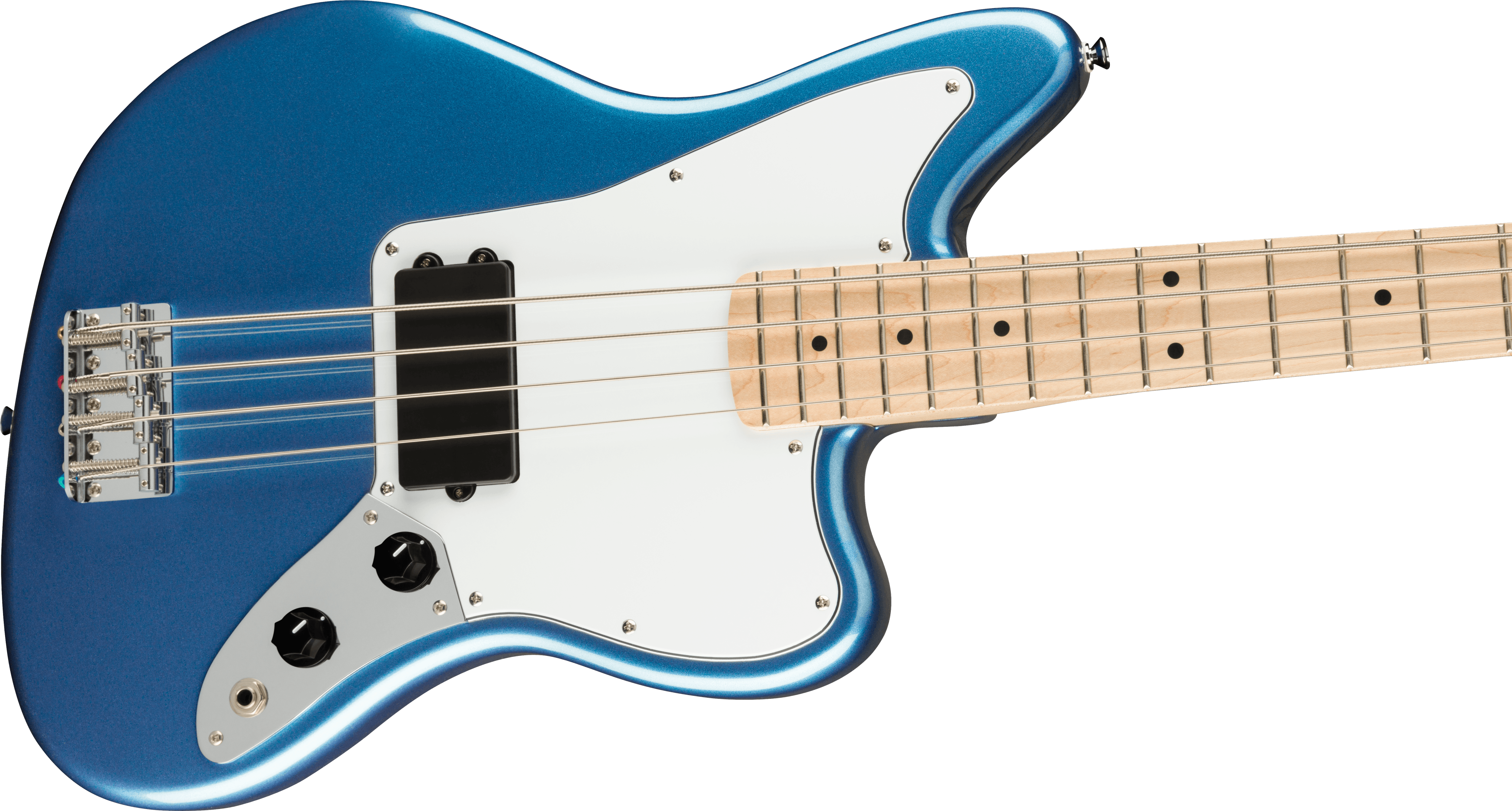 Squier Affinity Series™ Jaguar® Bass H, Maple Fingerboard, White Pickguard, Lake Placid Blue