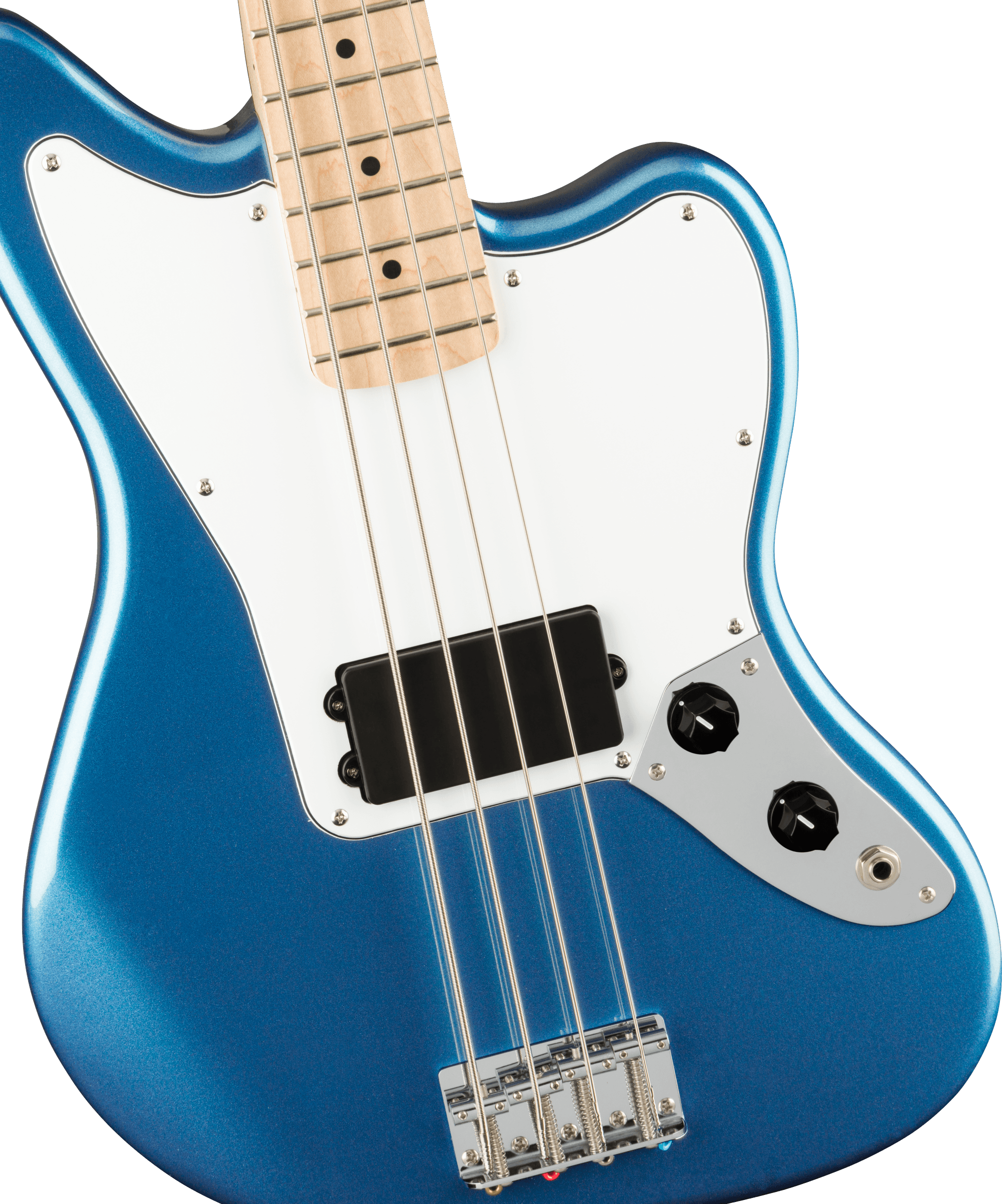 Squier Affinity Series™ Jaguar® Bass H, Maple Fingerboard, White Pickguard, Lake Placid Blue
