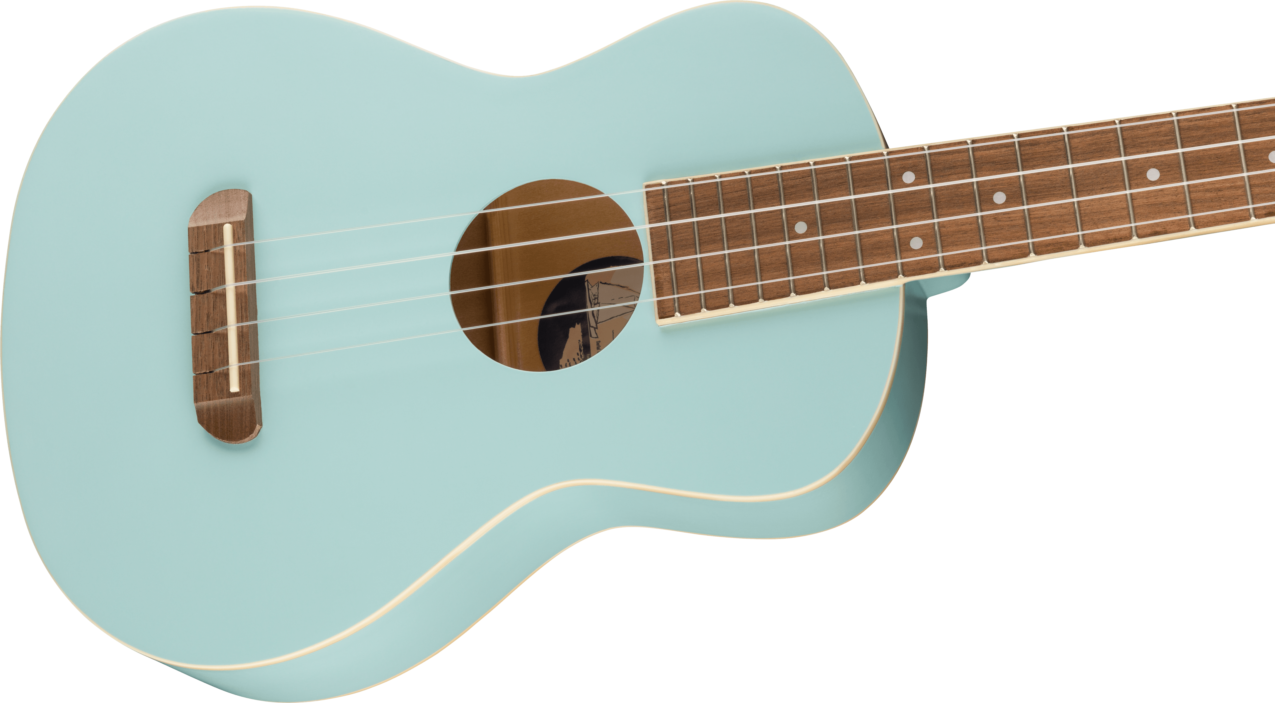 Fender Avalon Tenor Ukulele, Walnut Fingerboard, Daphne Blue