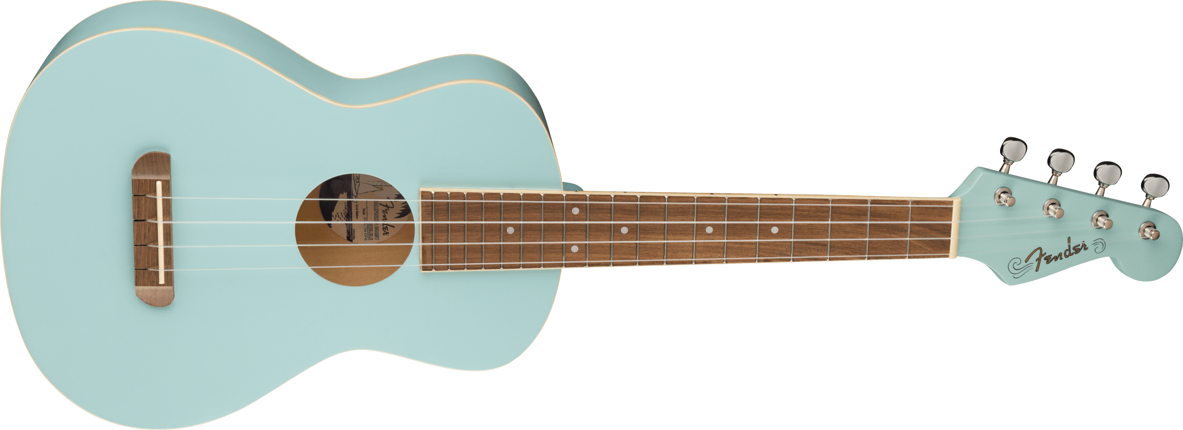 Fender Avalon Tenor Ukulele, Walnut Fingerboard, Daphne Blue