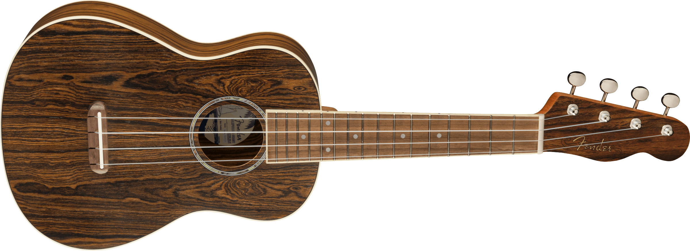 Fender Zuma Exotic Concert Ukulele, Walnut Fingerboard, Bocote
