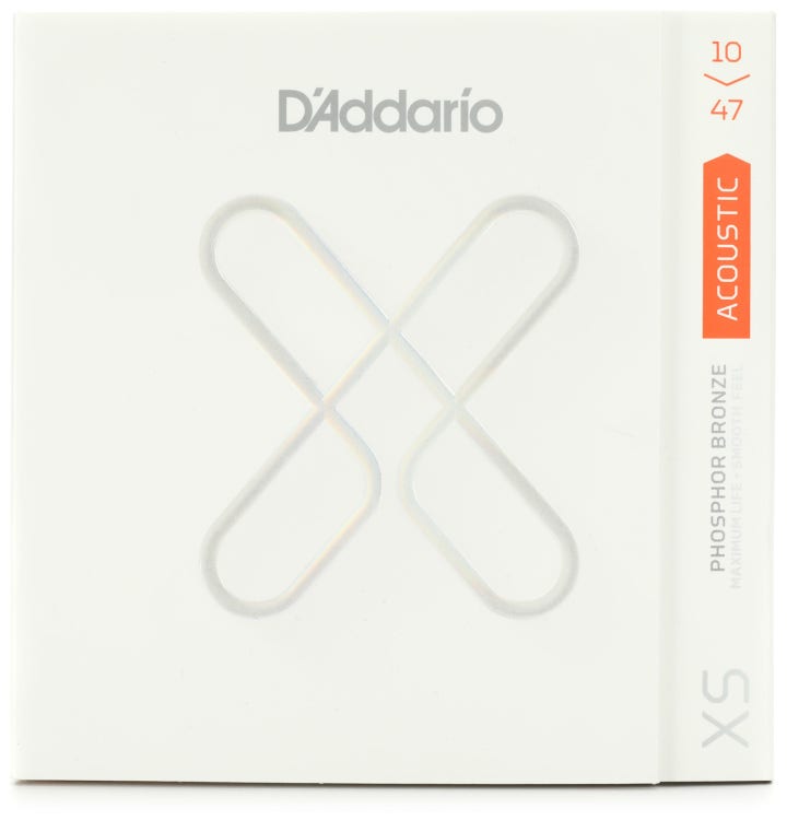 D'Addario XSAPB1047 Phosphor Bronze Coated Acoustic Guitar Strings - .010-.047 Extra Light