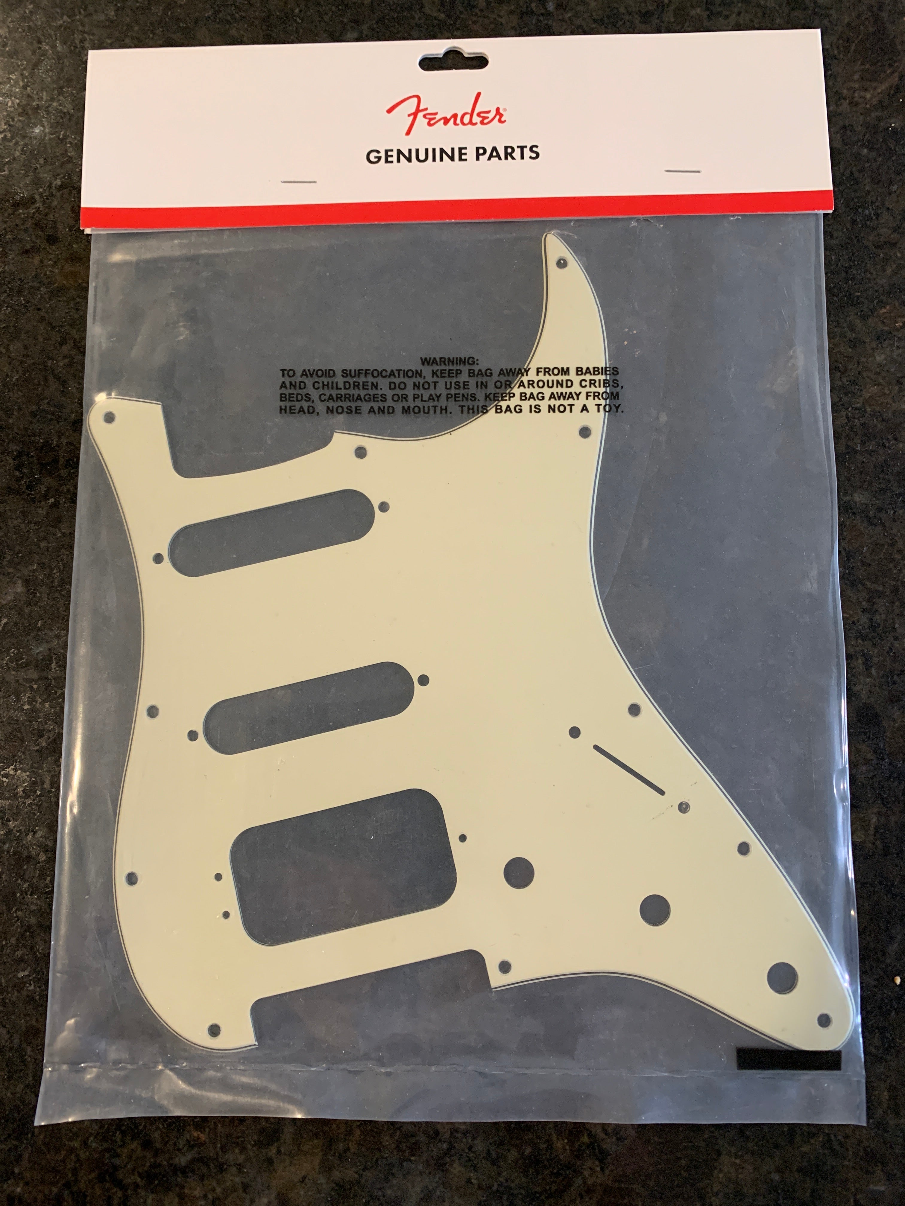 Stratocaster Pickguard, Mint Green, 3-Ply HSS