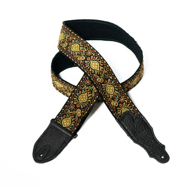 Franklin Retro Weave Guitar Strap - Yellow