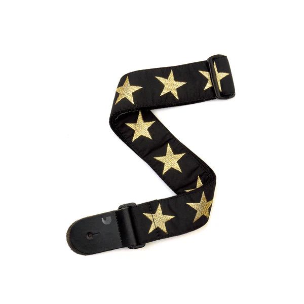 D’Addario Nylon Woven Guitar Strap, Gold Star
