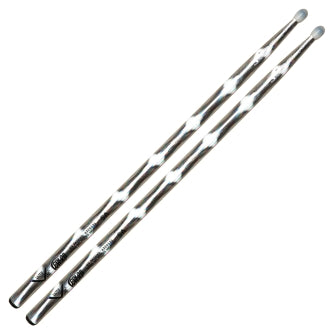Vater Color Wrap 5A Silver Optic Drum Sticks