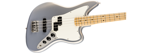 Fender Player Jaguar® Bass, Maple Fingerboard, Silver