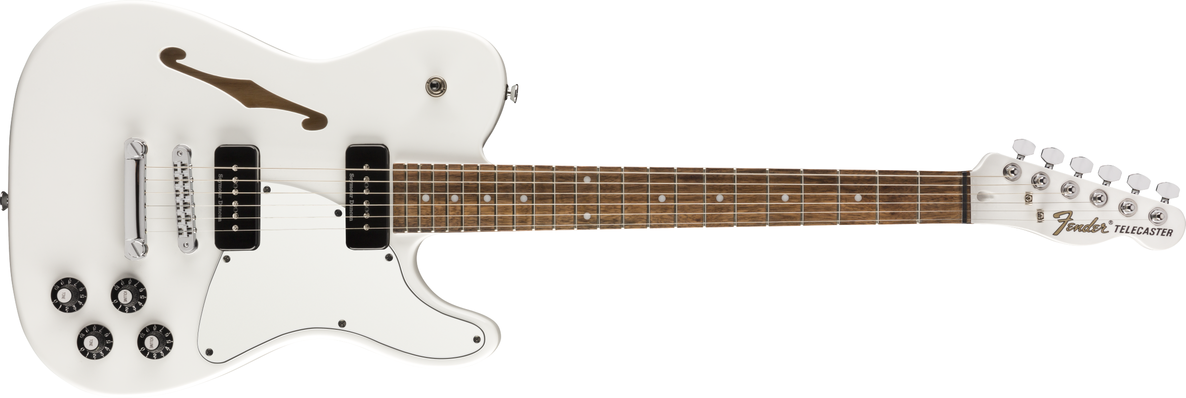 Fender Jim Adkins JA-90 Telecaster® Thinline, Laurel Fingerboard, White