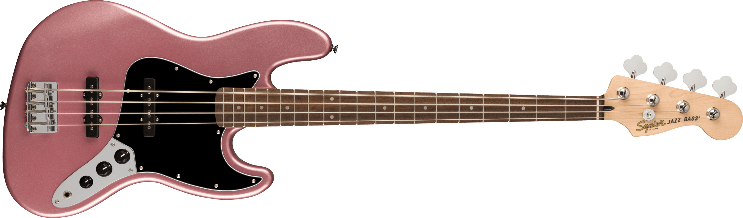 Squier Affinity Series™ Jazz Bass®, Laurel Fingerboard, Black Pickguard, Burgundy Mist