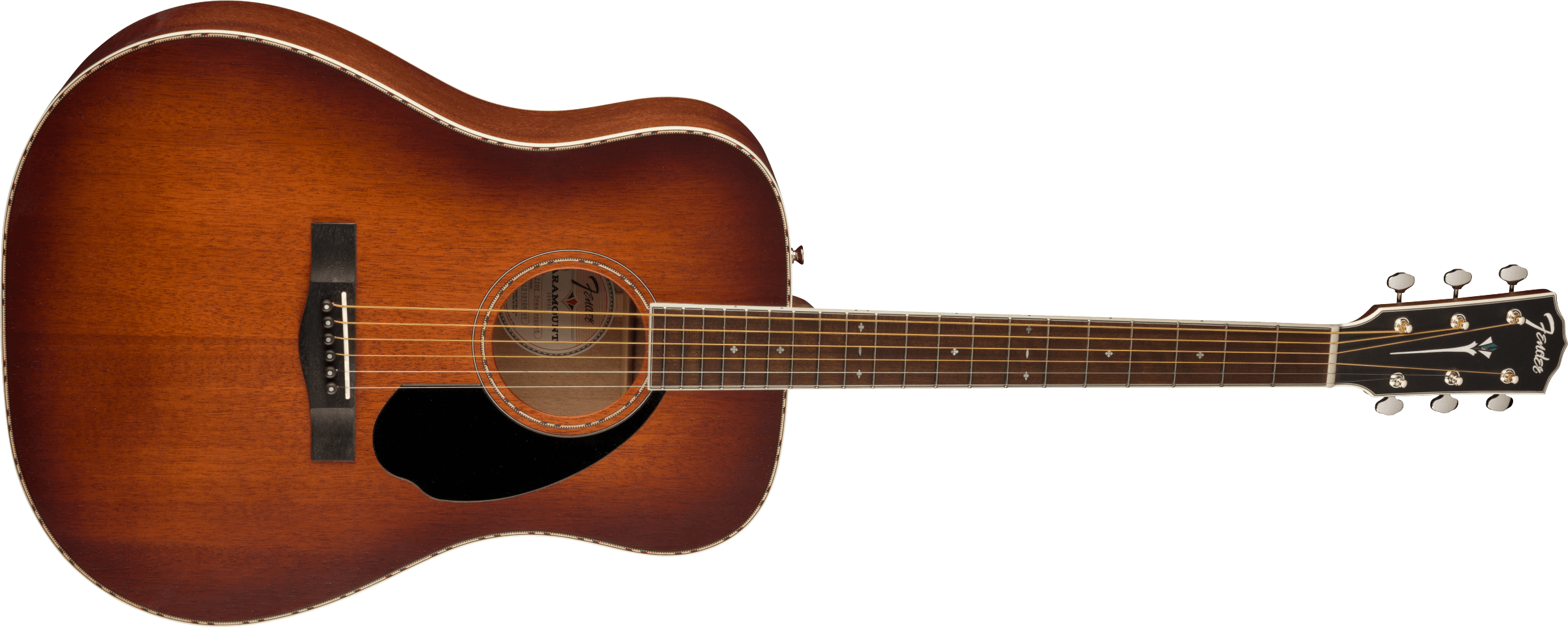 Fender PD-220E Dreadnought, All Mahogany, Ovangkol Fingerboard, Aged Cognac Burst