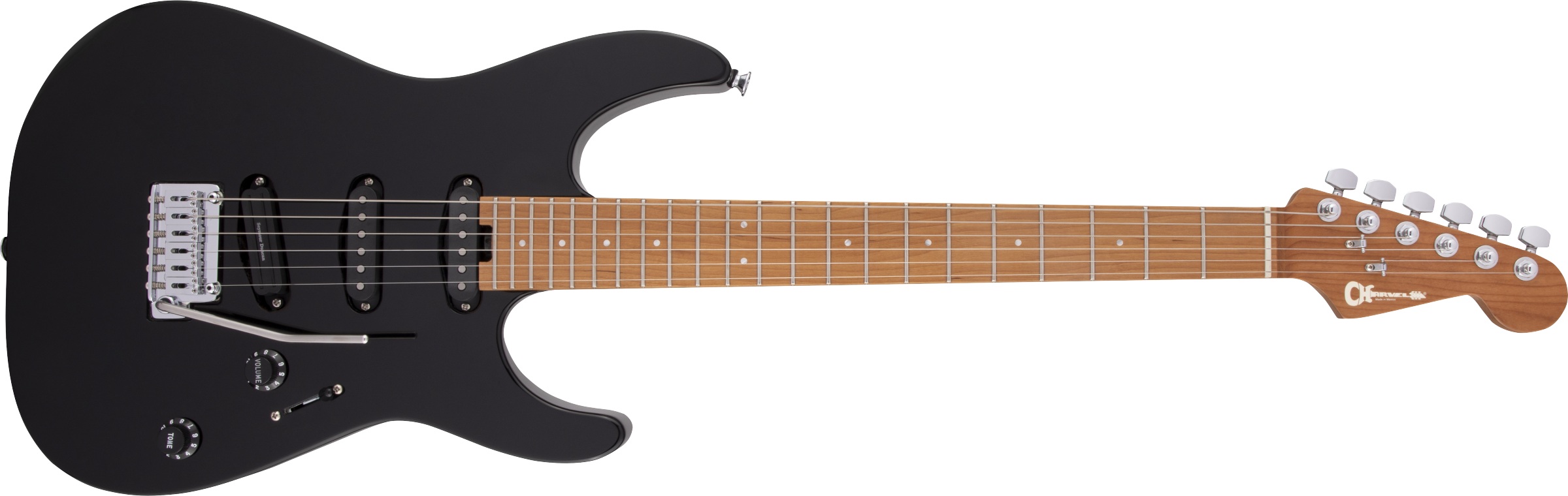 Charvel Pro-Mod DK22 SSS 2PT CM, Caramelized Maple Fingerboard, Gloss Black