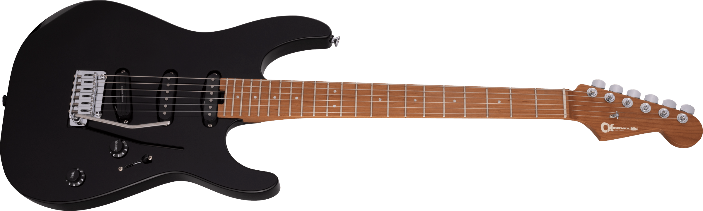 Charvel Pro-Mod DK22 SSS 2PT CM, Caramelized Maple Fingerboard, Gloss Black