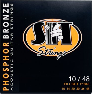 S.I.T. Acoustic Guitar Phosphor Bronze Strings Extra Light P1048