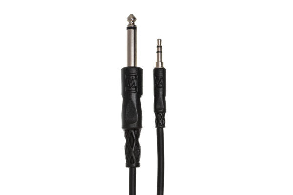 Mono Interconnect 1/4 in TS to 3.5 mm TRS 10'