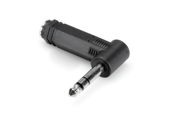 Hosa GPP-273 1/4 inch TRS Female to 1/4 inch TRS Male Right Angle Adapter