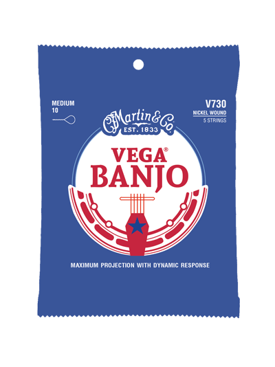 Martin V730 Nickel Wound Vega Banjo Strings - Medium