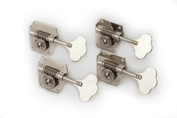 Fender Pure Vintage Bass Tuning Machines, Nickel-Plated Steel, (4)