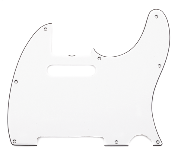 Pure Vintage Pickguard, Telecaster®, 8-Hole Mount, Eggshell, 3-Ply