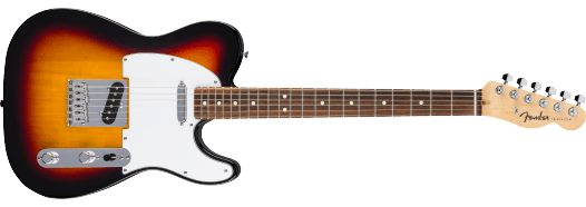 Fender Standard Telecaster® Laurel Fingerboard, White Pickguard, 3-Color Sunburst