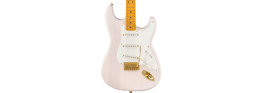 Fender Squier FSR Classic Vibe™ '50s Stratocaster® Maple Fingerboard, Parchment Pickguard, Gold Hardware, White Blonde