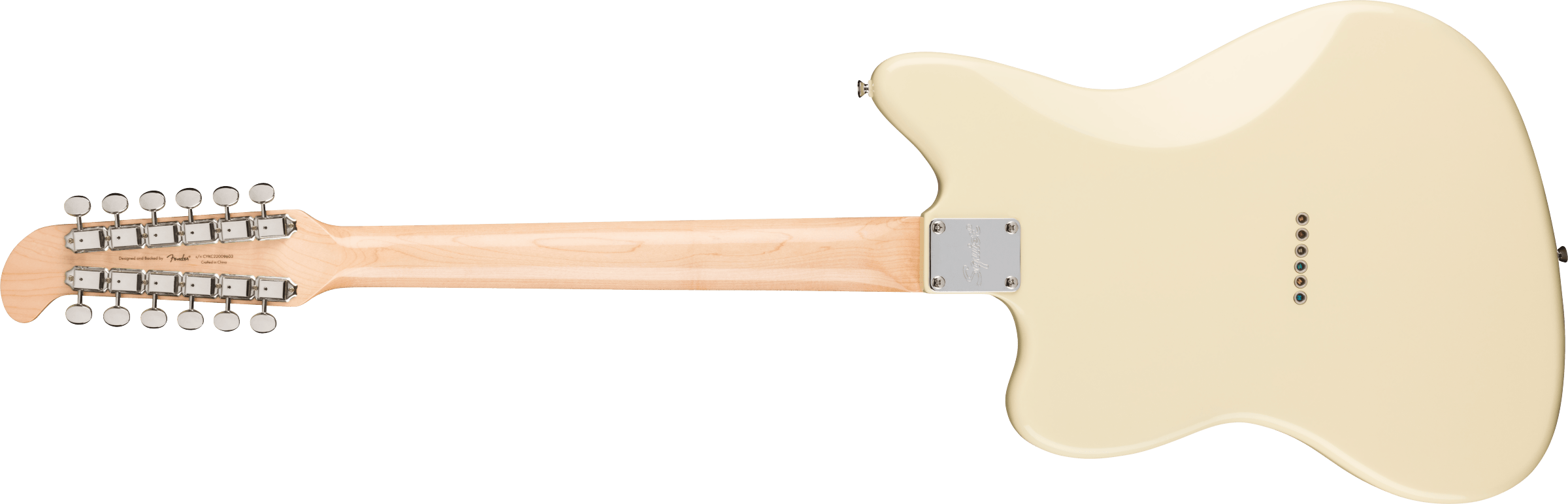 Squier Paranormal Jazzmaster® XII, Laurel Fingerboard, Tortoiseshell Pickguard, Olympic White