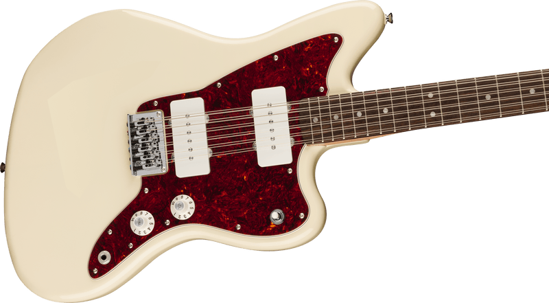 Squier Paranormal Jazzmaster® XII, Laurel Fingerboard, Tortoiseshell Pickguard, Olympic White