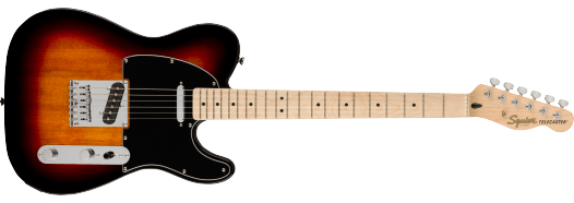 Affinity Series® Telecaster®, Maple Fingerboard, Black Pickguard, 3-Color Sunburst