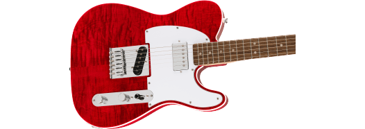 Squier Affinity Series® Telecaster® FMT SH, Laurel Fingerboard, White Pickguard, Crimson Red Transparent