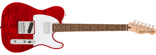 Squier Affinity Series® Telecaster® FMT SH, Laurel Fingerboard, White Pickguard, Crimson Red Transparent