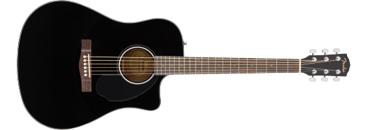 Fender CD-60SCE Dreadnought Walnut Fingerboard, Black