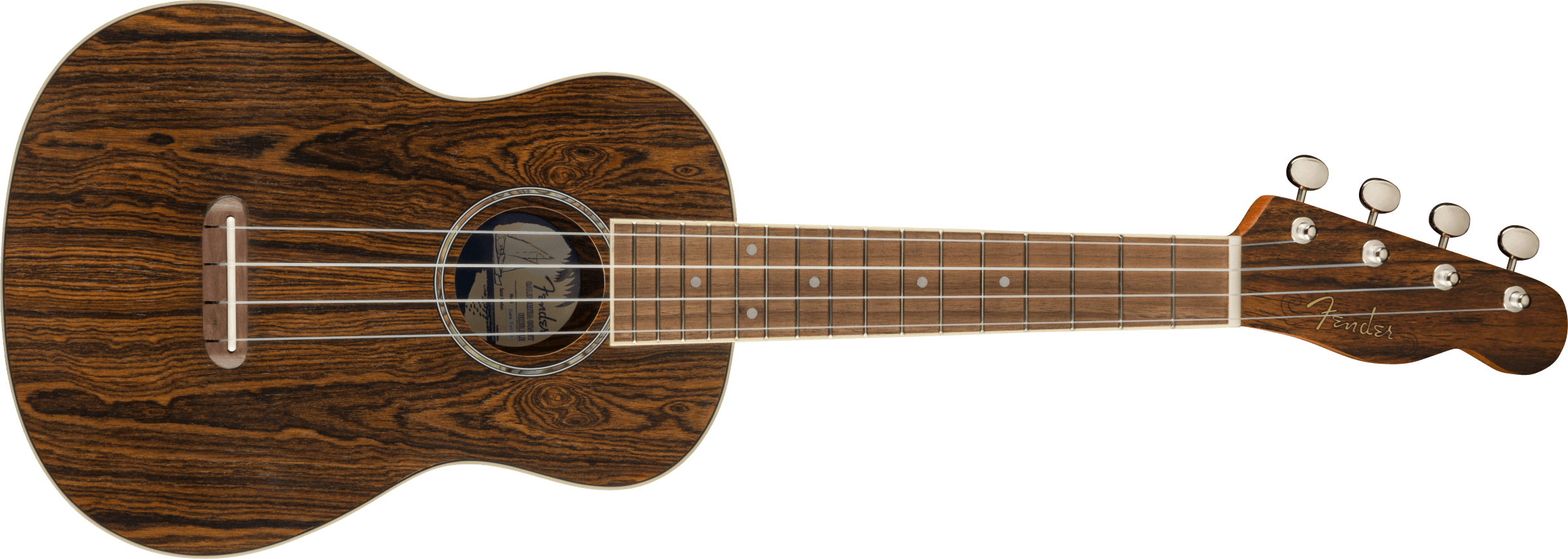 Fender Zuma Exotic Concert Ukulele, Walnut Fingerboard, Bocote