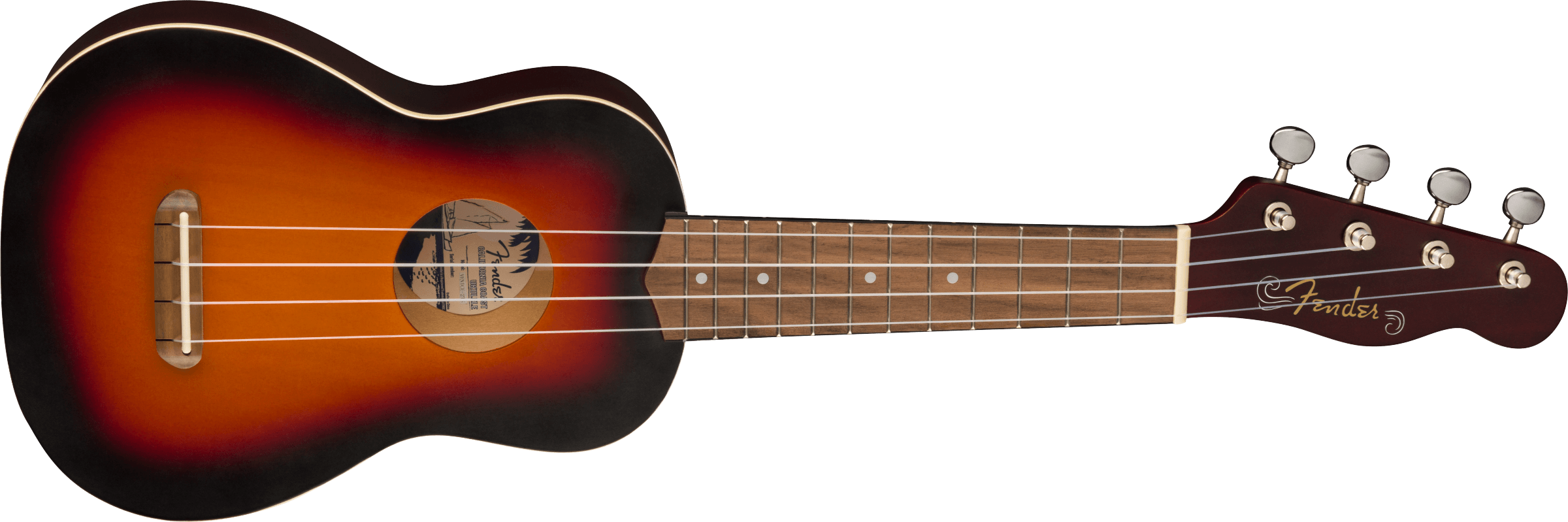 Fender Venice Soprano Uke, Walnut Fingerboard, 2-Color Sunburst
