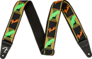 Fender Neon Monogrammed Strap, Green and Orange, 2"