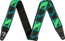 Fender Neon Monogrammed Strap, Blue and Green, 2"