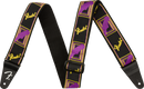 Fender Neon Monogrammed Strap, Purple and Yellow, 2"