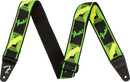 Fender Neon Monogrammed Strap, Green and Yellow, 2"