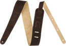 Fender Reversible Suede Strap, Brown/Tan, 2"
