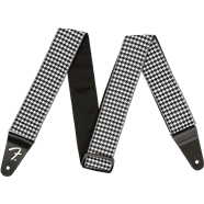 Fender Houndstooth Jacquard Strap, White, 2"