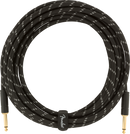 Fender Deluxe Series Instrument Cable, Straight/Straight, 18.6', Black Tweed
