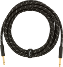 Fender Deluxe Series Instrument Cable, Straight/Straight, 15', Black Tweed