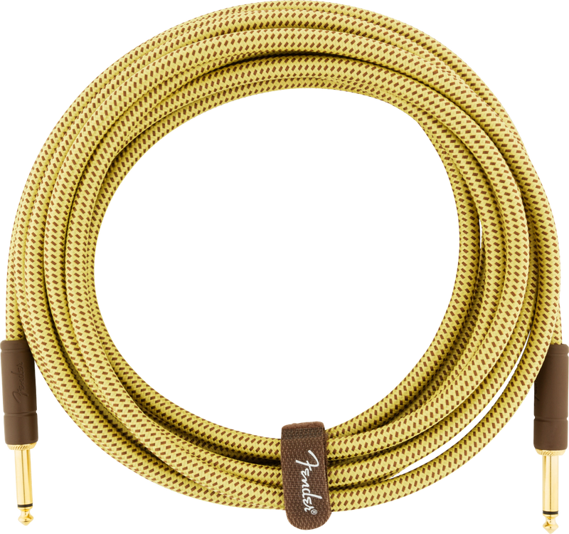 Fender Deluxe Series Instrument Cable, Straight/Straight, 15', Tweed