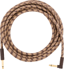 Fender Festival Instrument Cable, Straight/Angle, 18.6', Pure Hemp, Brown Stripe