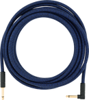 Fender Festival Instrument Cable, Straight/Angle, 18.6', Pure Hemp, Blue Dream