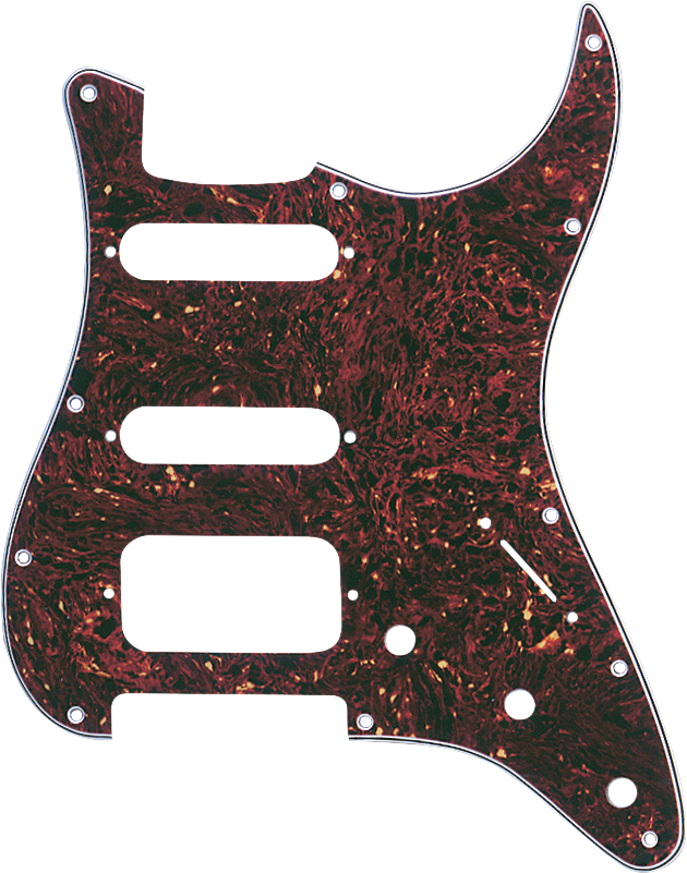 Stratocaster® Pickguard, H/S/S, 11-Hole Mount, Brown Tortoise Shell, 4-Ply