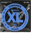 D'Addario ECG25 XL Chromes Flatwound Electric Guitar Strings - .012-.052 Light