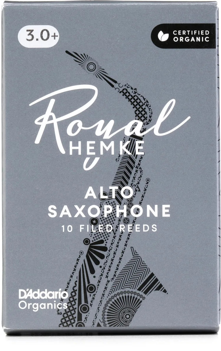 D'Addario Royal Hemke Alto Saxophone Reeds - 3.0+, 10-pack