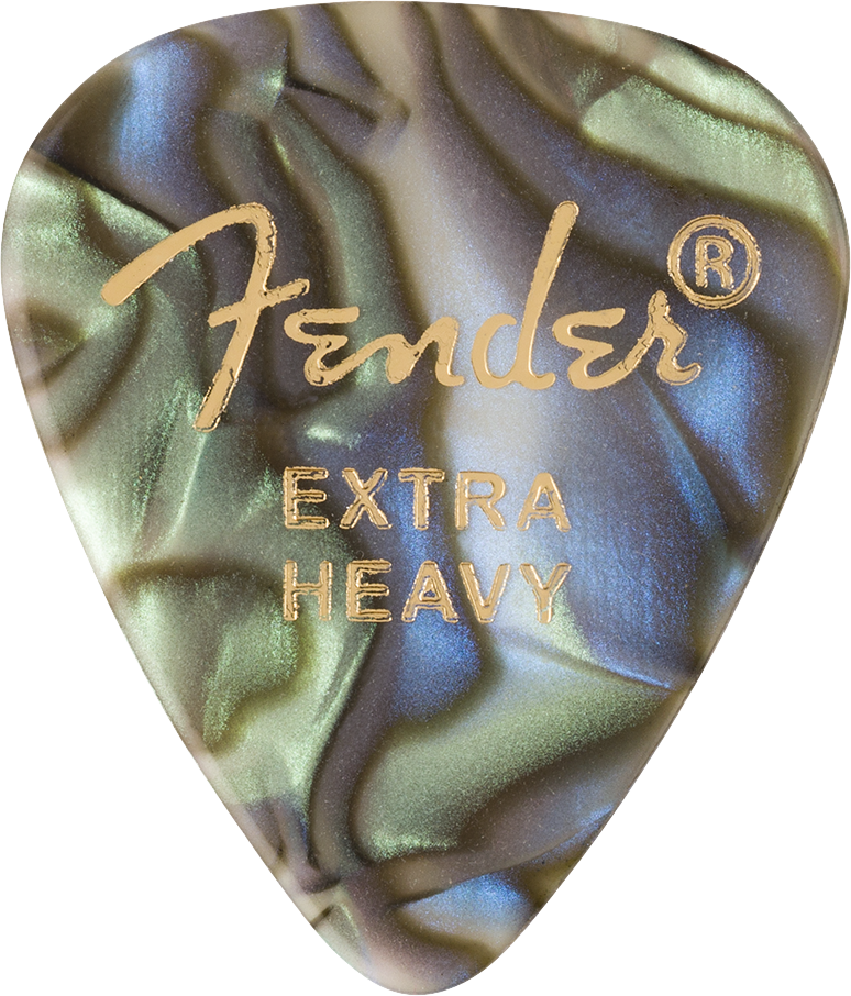 Fender 351 Shape Premium Picks, Extra Heavy, Abalone, 12 Count