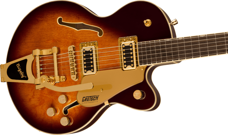 Gretsch  G5655TG Electromatic® Center Block Jr. Single-Cut with Bigsby® and Gold Hardware, Laurel Fingerboard, Single Barrel Burst