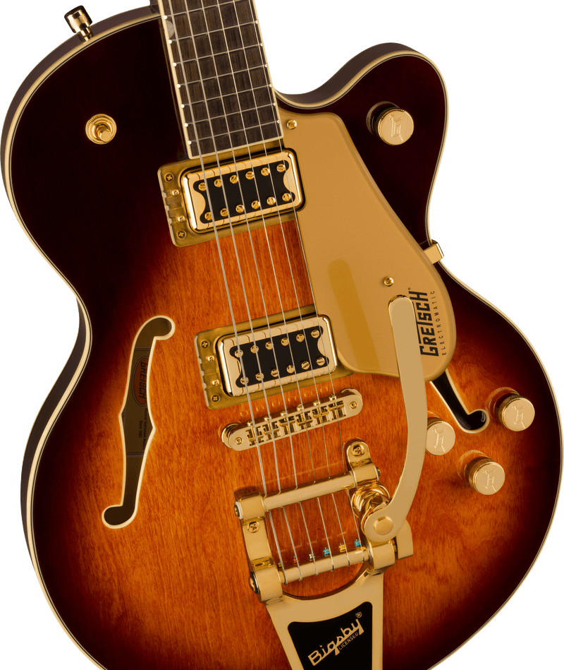 Gretsch  G5655TG Electromatic® Center Block Jr. Single-Cut with Bigsby® and Gold Hardware, Laurel Fingerboard, Single Barrel Burst